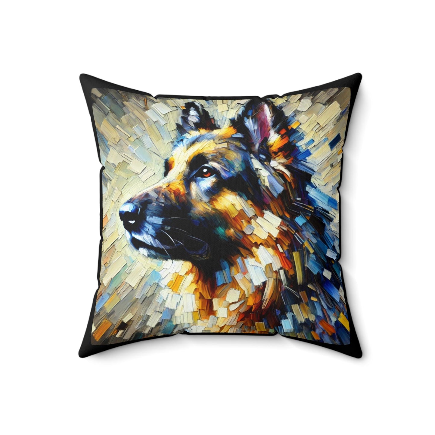 Pillow German Shepherd Modern Impressionist Art Design, Unique Housewarming Gift, Soft Throw Pillow, Chic Home Decor, Dog Lover Gift