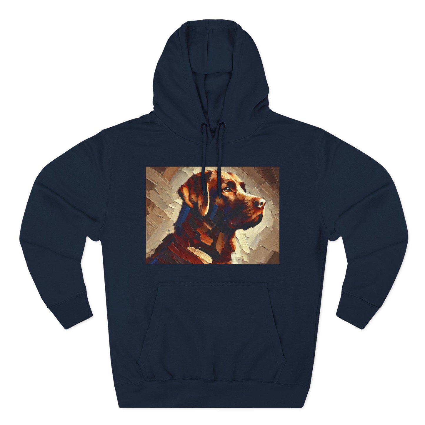 Labrador Retriever Fleece Hoodie, Colorful Pet Lover Apparel, Modern Dog Portrait Sweatshirt, Cozy Birthday Gift Idea, Soft Lab Dog Hoodie