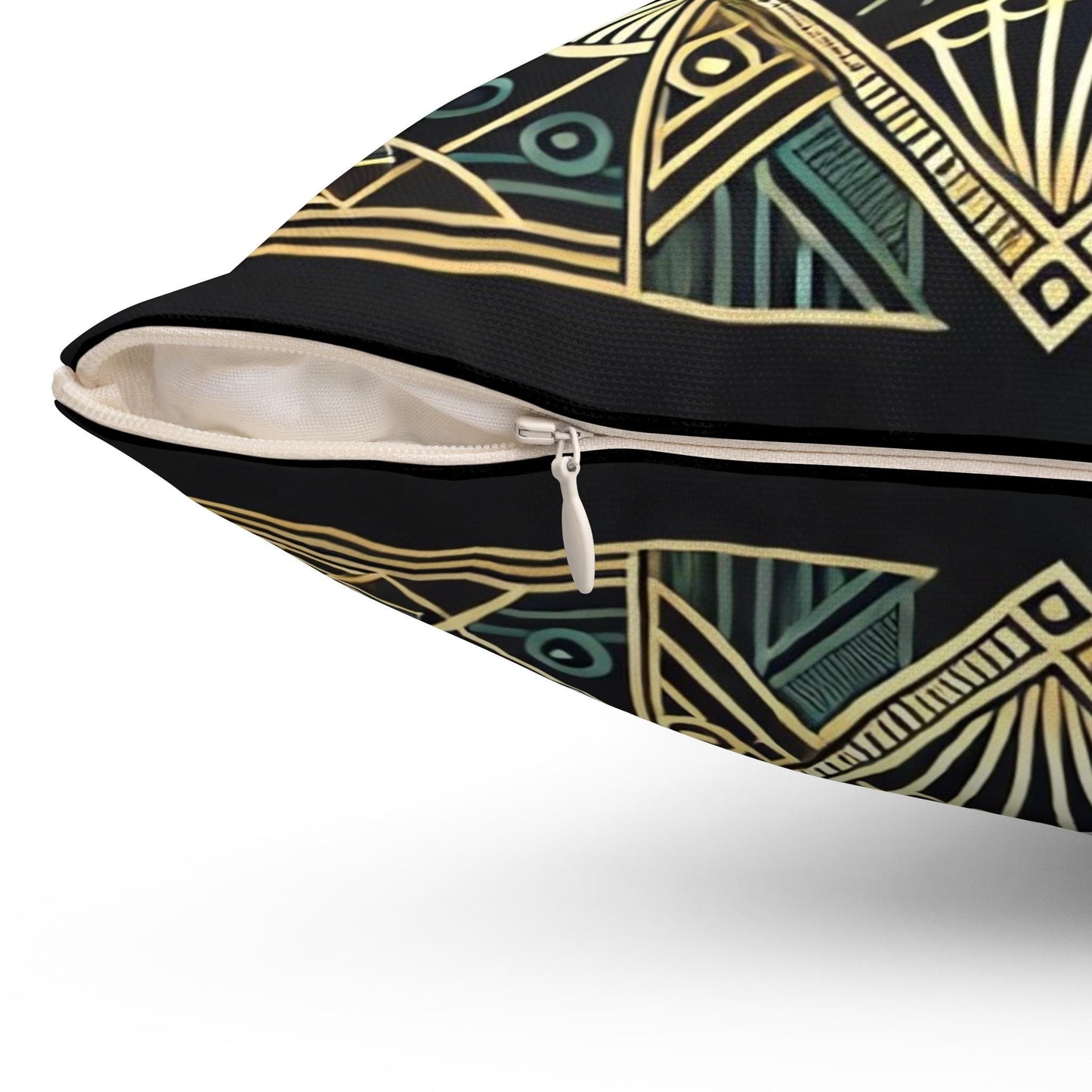 Art Deco Square Pillow, Vintage Cat Design, Retro Charm, Housewarming Gift, Spun Polyester Cover, Gift for Cat or Art Lover, Throw Pillow