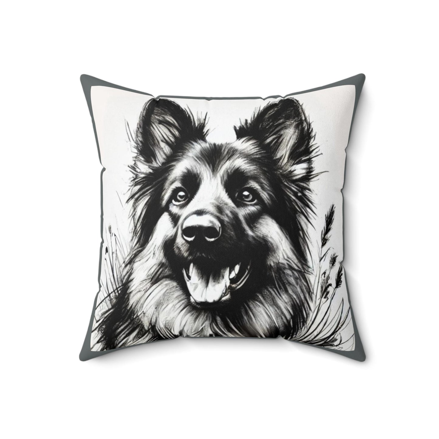 Pillow German Shepherd Modern Art Charcoal Sketch Design, Unique Housewarming Gift, Soft Throw Pillow, Chic Home Decor, Dog Lover Gift