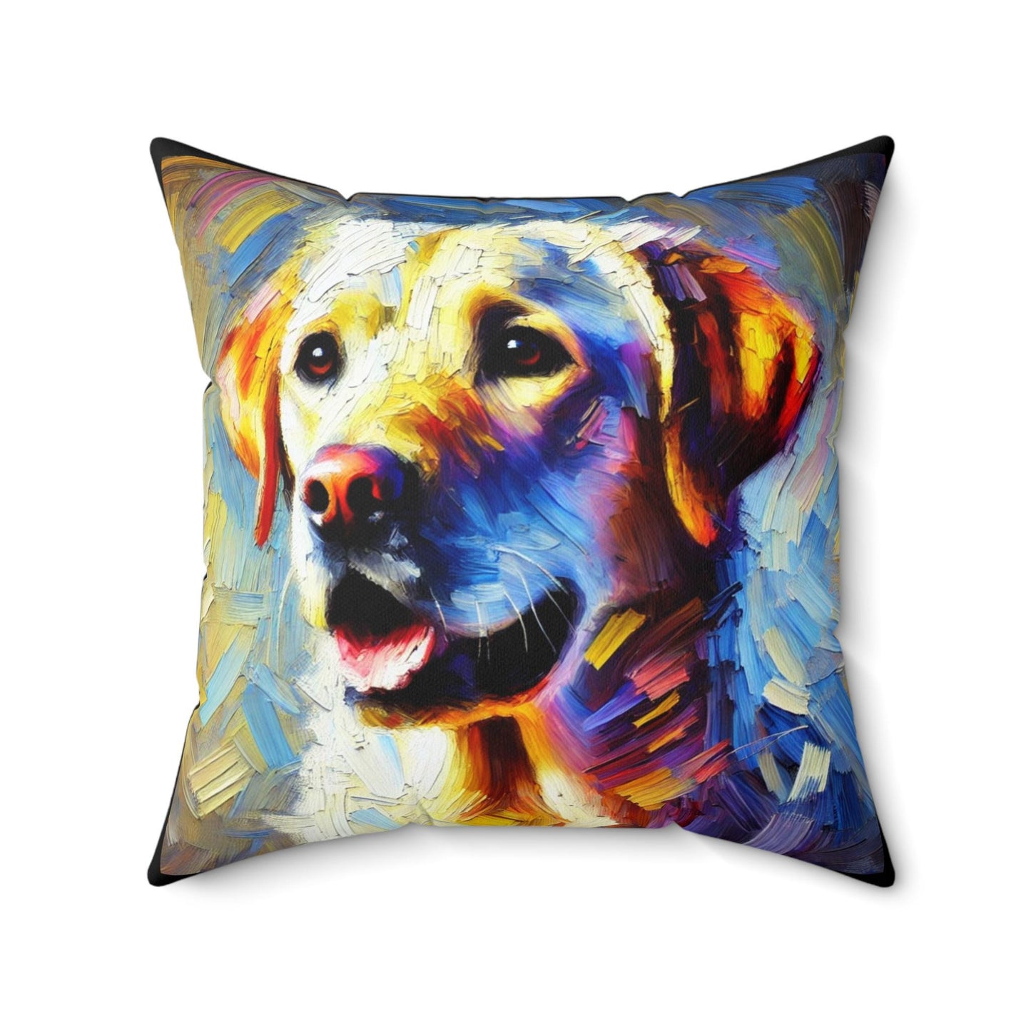 Pillow Labrador Retriever Modern Impresssionist Design, LGBT Housewarming, Soft Throw Pillow, Modern Home Decor, Gay Lab Dog Lover Gift