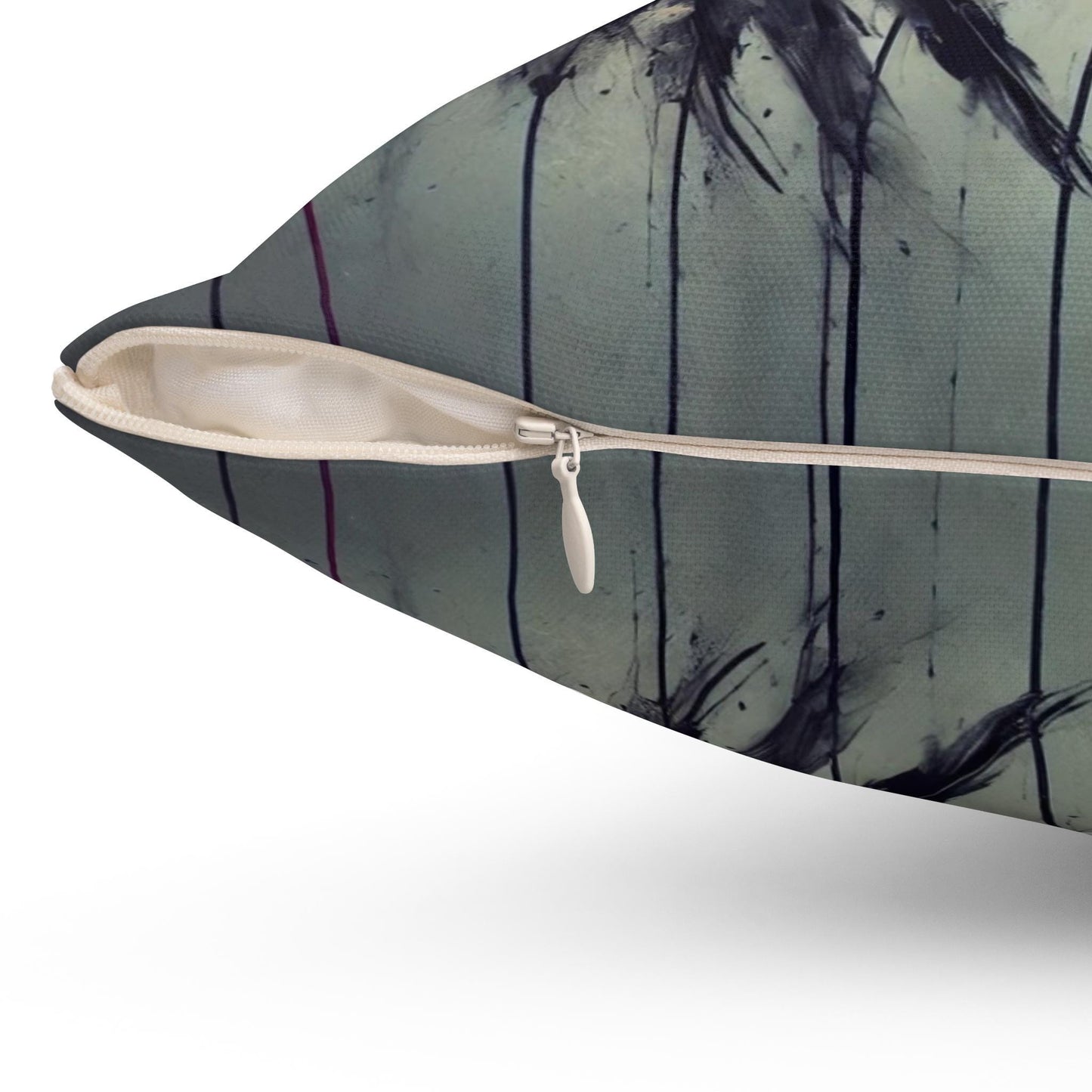 Pillow Modern Abstract Watercolor Dark Arts Owls Design, Posh Housewarming Gift, Soft Throw Pillow, Ethereal Upscale Wall & Office Decor