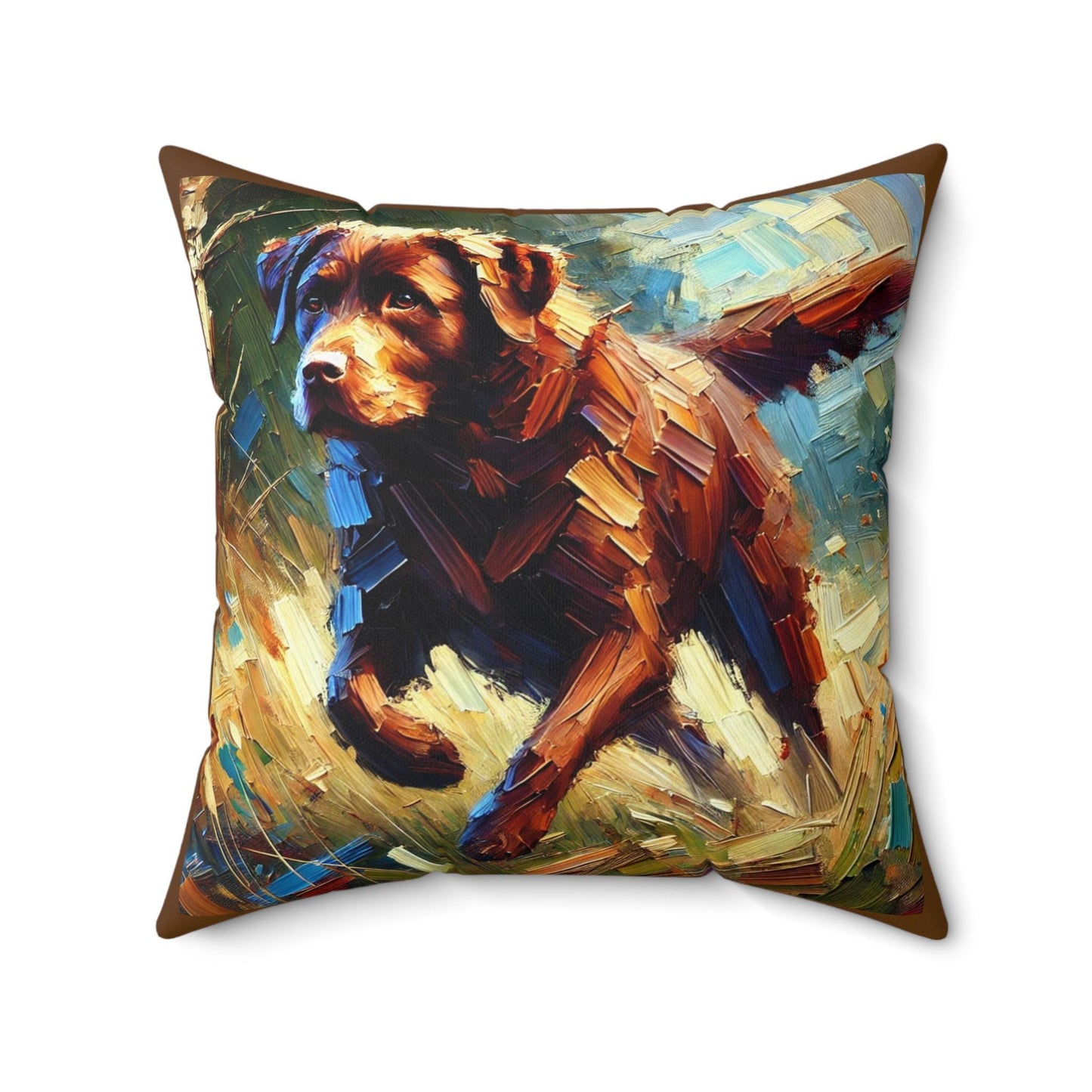 Pillow Labrador Retriever Modern Impresssionist Design, LGBT Housewarming, Soft Throw Pillow, Modern Home Decor, Gay Lab Dog Lover Gift