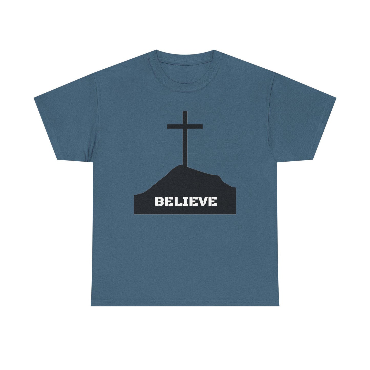 Christian Inspirational Unisex Tee - I BELIEVE Design, Jesus Christ Shirt for Gift, Church Camp Casual Wear, Religious Motivational T-Shirt
