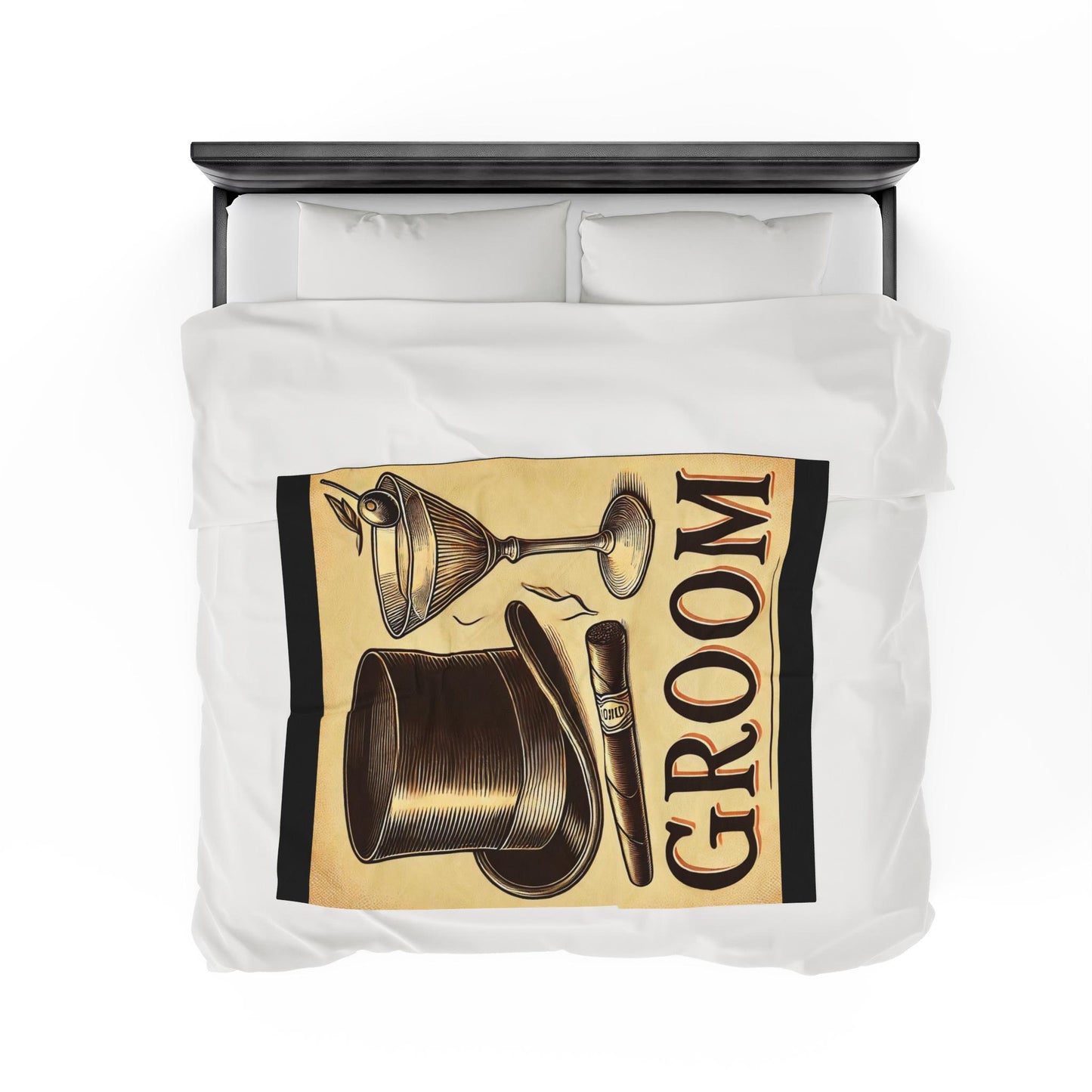 Plush Blanket, Groom Wedding Party Gift, Cozy Classy Decor, Soft Throw Blanket, Warm Fleece Bedding, Bachelor