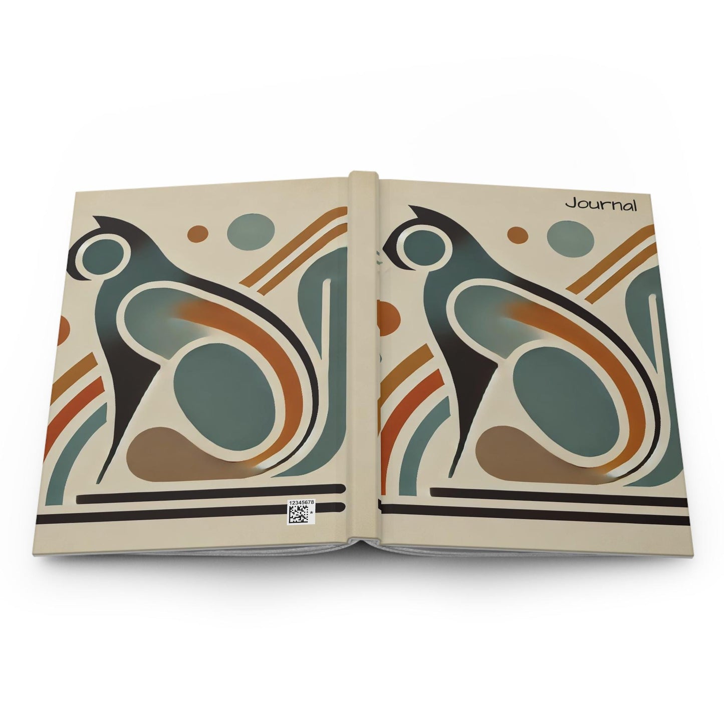 Cat Hardcover Journal, Mid-Century Vintage Charm Notebook, Books Lovers Gift, Retro Matte Diary, Cat Lovers Journal, Literature Enthusiast