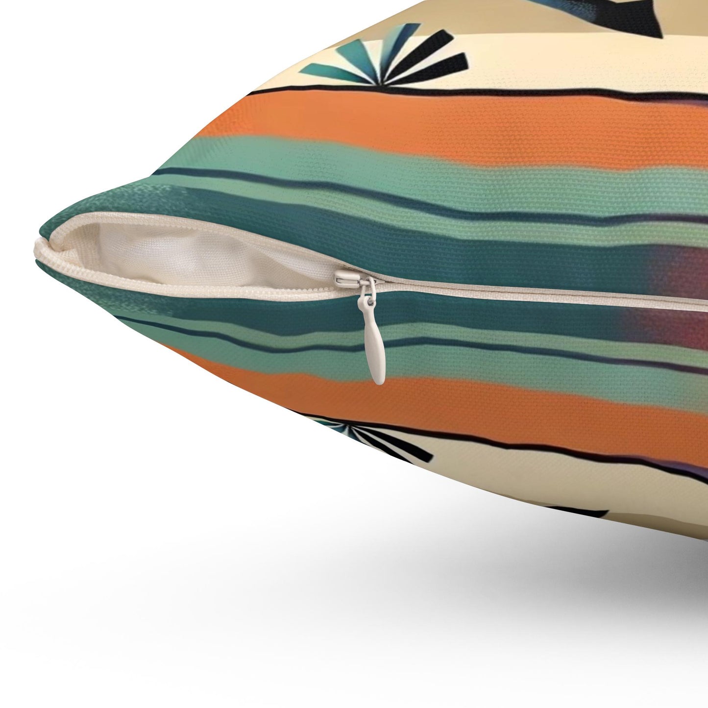 Square Pillow Modern Southwestern Horse Design, Housewarming Gift, Retro Charm, Soft Throw Pillow, Home Decor, Horse Lover Gift