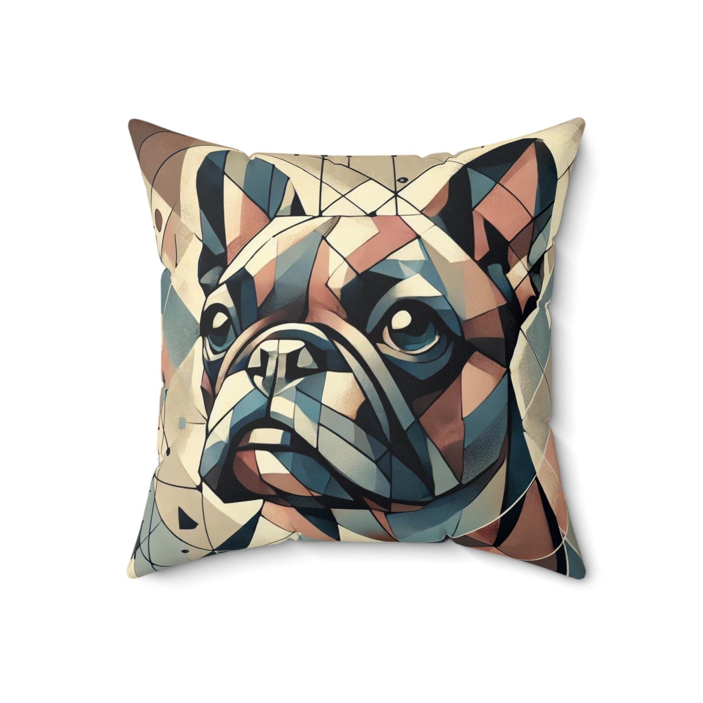 Pillow French Bulldog Cubist Design, Unique Housewarming Gift, Modern Art Charm, Soft Throw Pillow, Chic Home Decor, Frenchie Dog Lover Gift