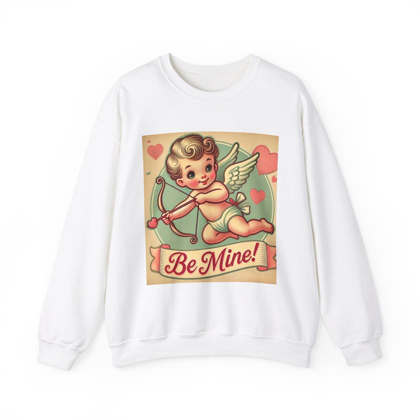 Cute Valentine's Day Cupid Unisex Heavy Blend™ Sweatshirt, Be Mine, Sweetheart Gift, Romantic Gift for Wife or Girlfriend, Valentines Gift