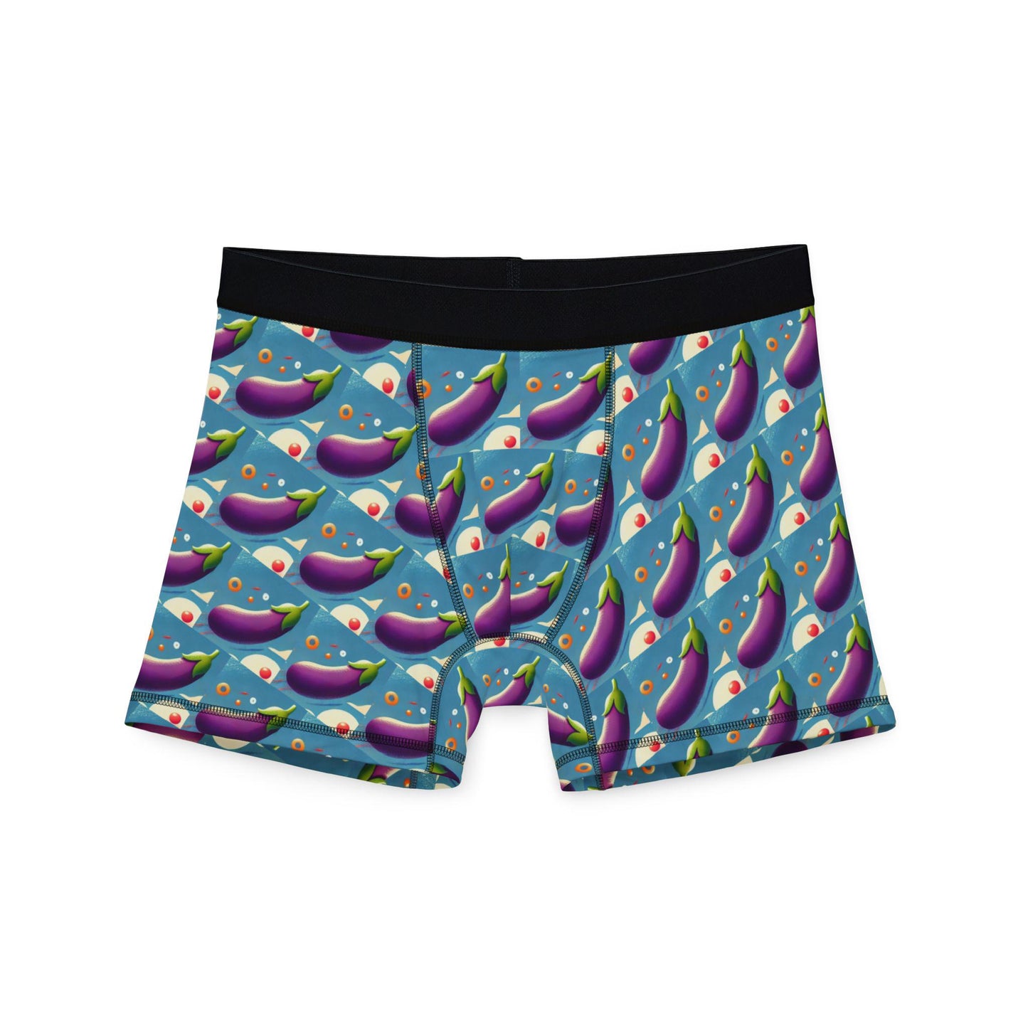 Men's Boxers, Funny Eggplant Emojis Design, Spicy Gift for Gay Men, LGBT Pride Underwear, Sexy Soft Boxer Briefs, Gay Man Top Gift