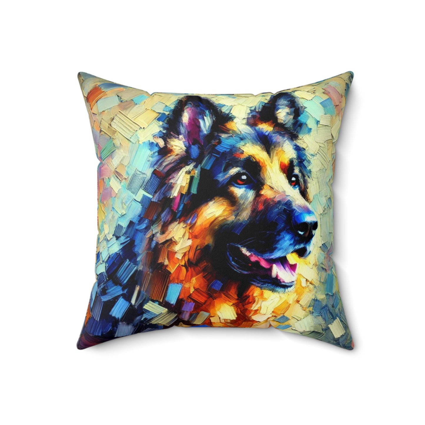Pillow German Shepherd Modern Impressionist Art Design, Unique Housewarming Gift, Soft Throw Pillow, Chic Home Decor, Dog Lover Gift