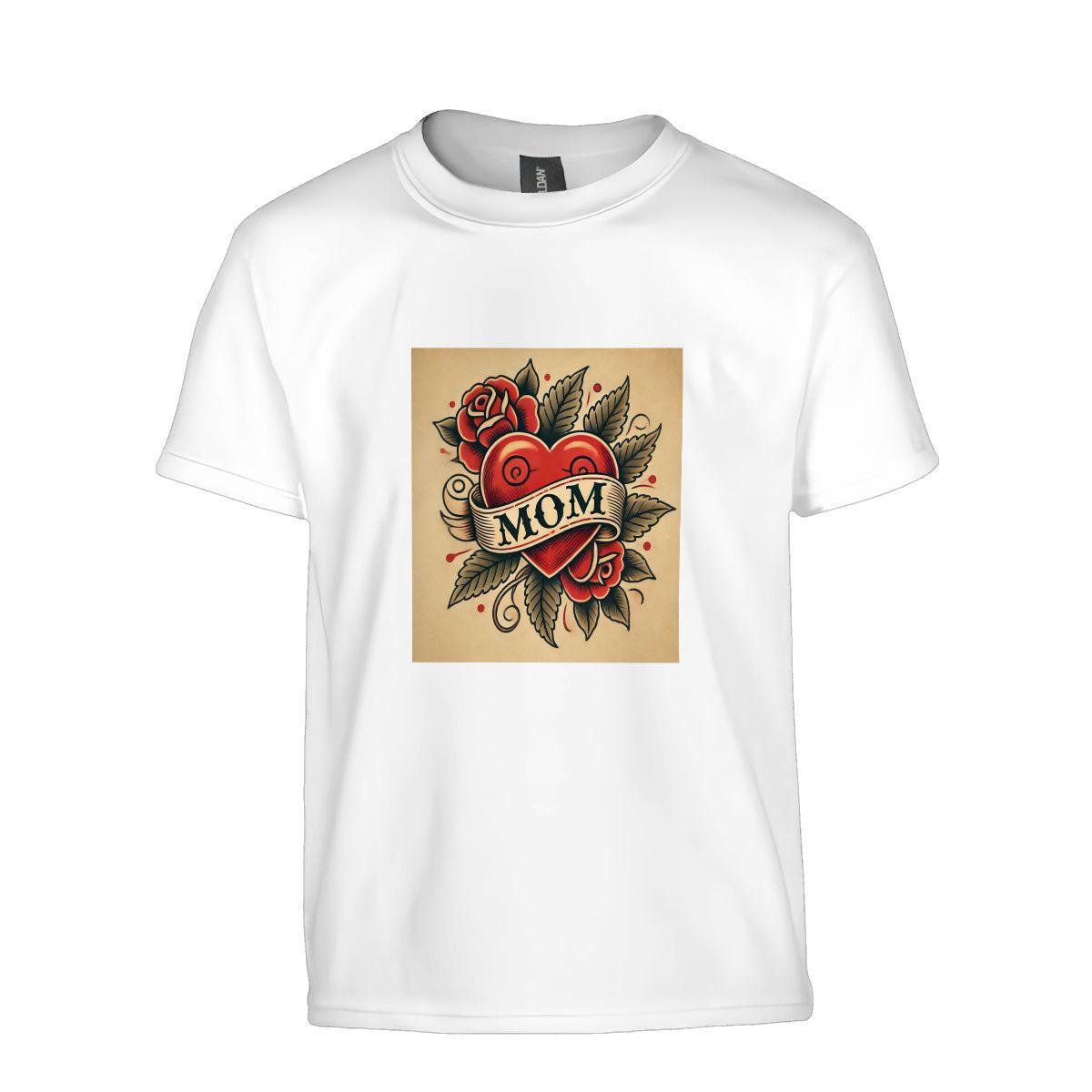 Kids Tee, Fun Vintage-Style MOM T-Shirt, Unique Birthday Gift, Casual Vacation Wear, Original Art Tee, Kid's Fashion Design, Back To School