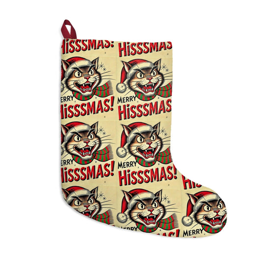 Cat Christmas Stocking, Funny Stocking for Cat Lovers, Cat Parents