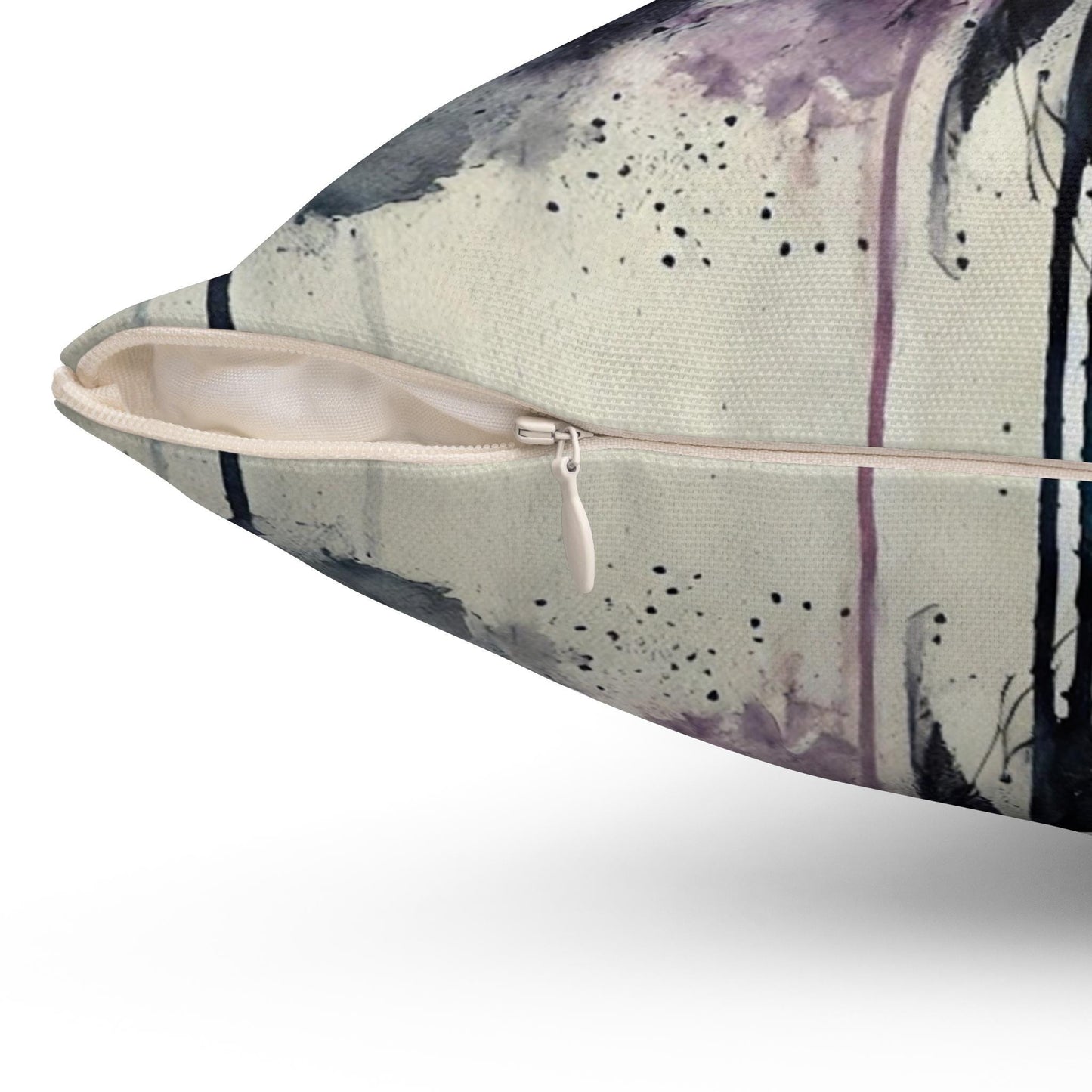 Pillow Modern Abstract Watercolor NightBird 3 Hummingbird Art Design, Posh Housewarming Gift, Soft Throw Pillow, Ethereal Upscale Home Decor