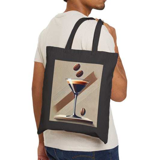 Canvas Tote Bag, Fun Espresso Martini Design, Eco-Friendly Bag, Book Lovers Gift, Reusable Grocery Shopping, Coffee Lover Gift