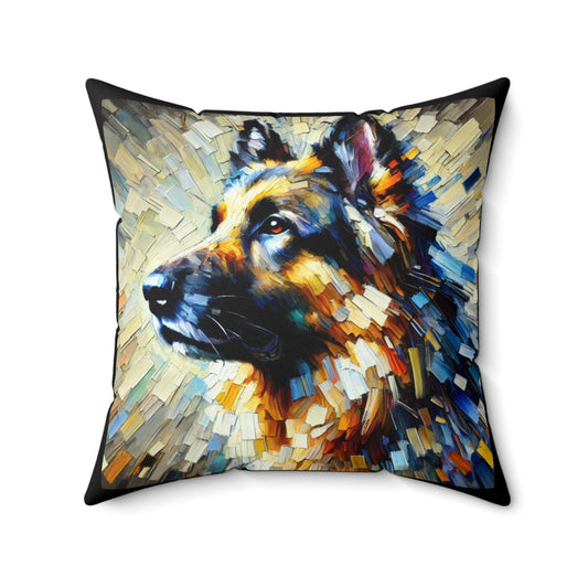 Pillow German Shepherd Modern Impressionist Art Design, Unique Housewarming Gift, Soft Throw Pillow, Chic Home Decor, Dog Lover Gift