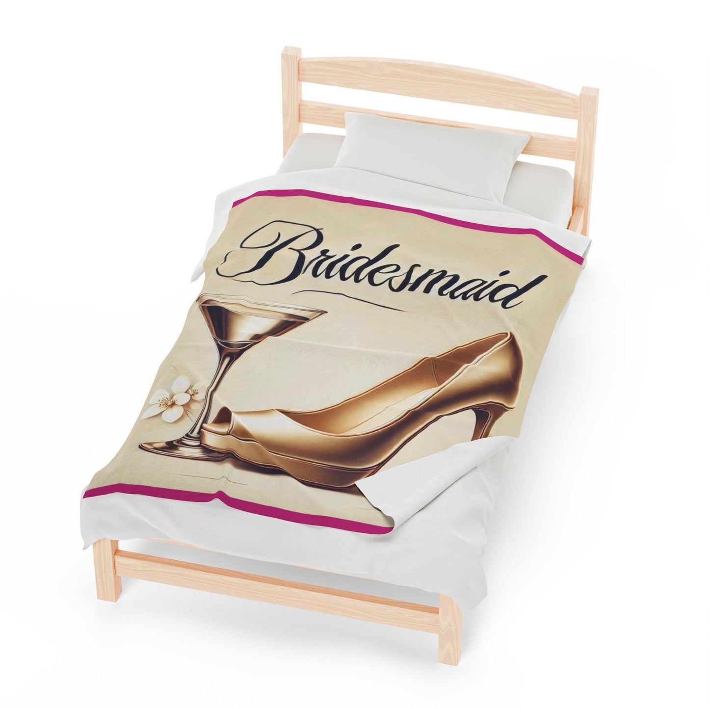 Velveteen Plush Blanket, Bridesmaid Wedding Party Gift, Cozy Classy Decor, Soft Throw Blanket, Warm Fleece Bedding, Bachelorette