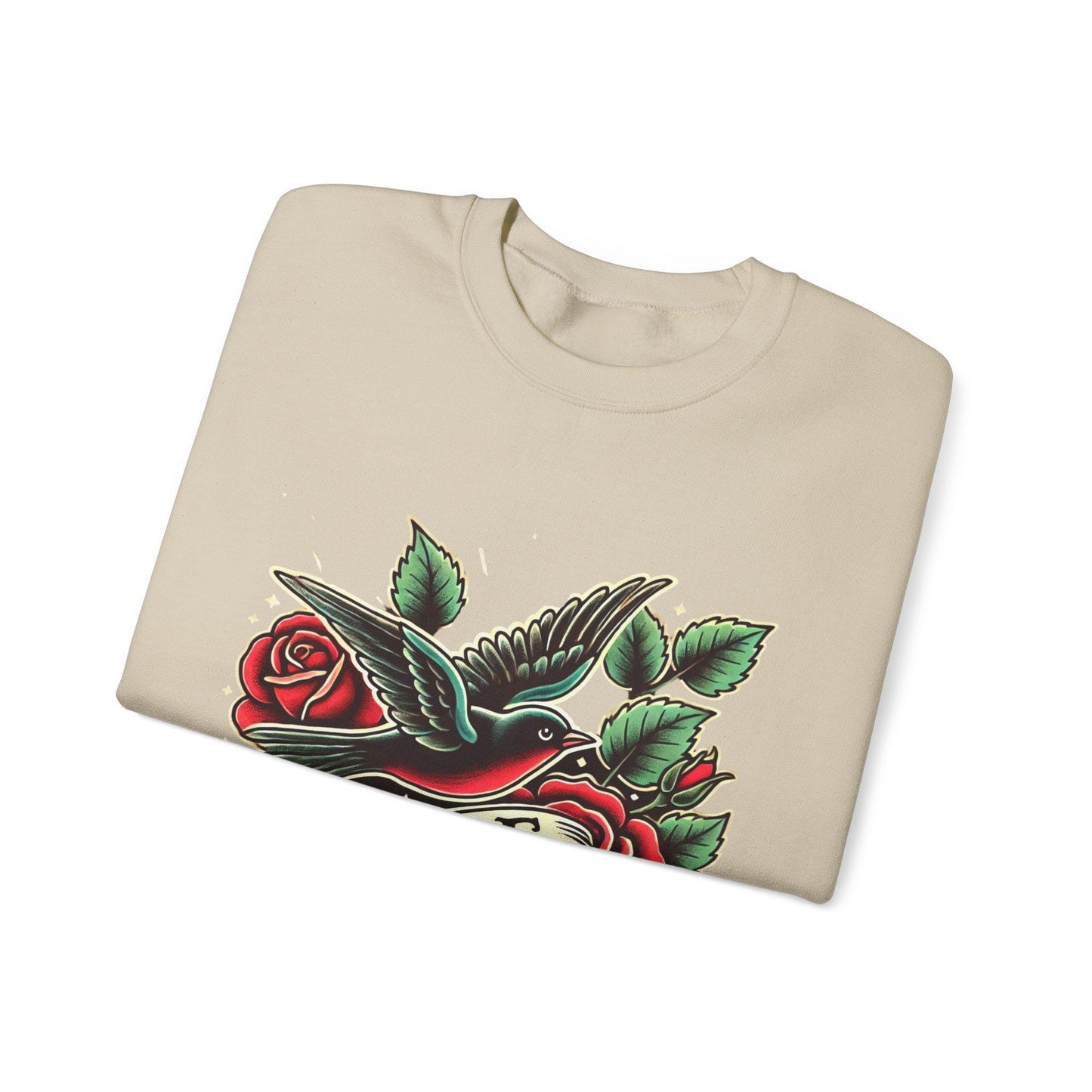 Vintage Tattoo Sweatshirt, HOPE Tattoo Design, Unisex Crewneck Jumper, Vintage Pullover, Gift for Tattoo Lover, Retro Style