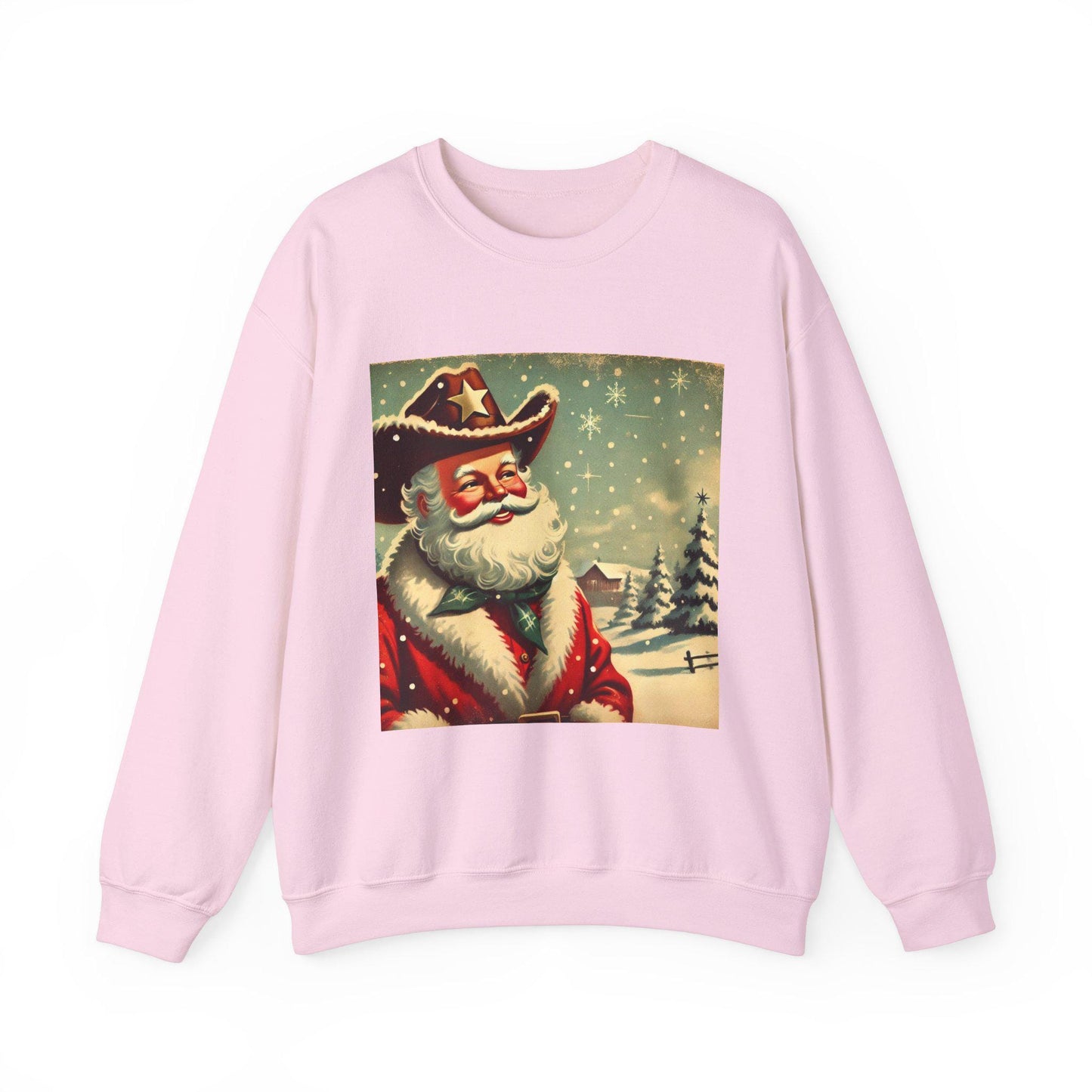 Cowboy Santa Claus Unisex Heavy Blend™ Sweatshirt, Country Christmas, Cute Gift for Wife or Girlfriend