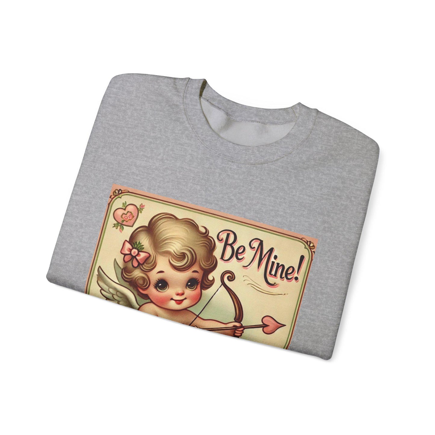 Cute Valentine's Day Cupid Unisex Heavy Blend™ Sweatshirt, Be Mine, Sweetheart Gift, Romantic Gift for Wife or Girlfriend, Valentines Gift