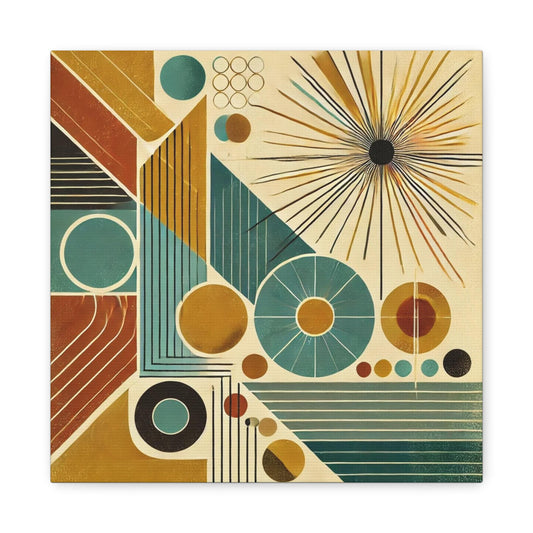 Canvas Print, Mid-Century Modern Sputnik, Housewarming or Birthday Gift, Retro Vintage Charm, Wall Art Decor, Matte Canvas