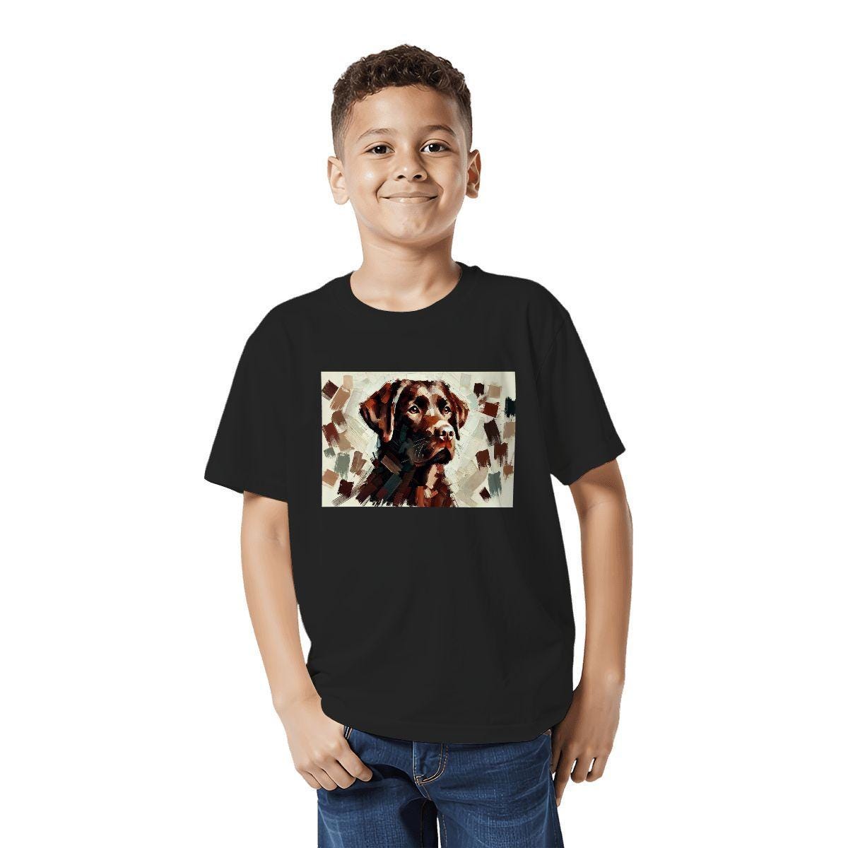Kids Tee, Fun Labrador Retriever Youth T-Shirt, Unique Birthday Gift, Casual Vacation Wear, Original Chocolate Lab Art Tee, Kid's Fashion
