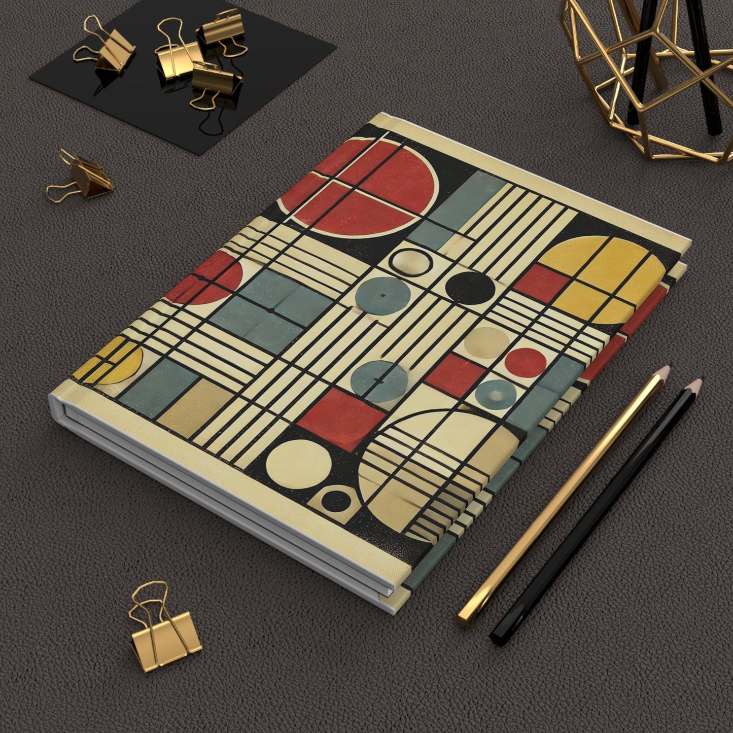 Journal Hardcover, Mid-Century Vintage Charm Notebook, Books Lovers Gift, Retro Matte Diary, Design Lovers Journal, Literature Enthusiast