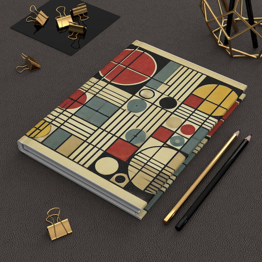 Journal Hardcover, Mid-Century Vintage Charm Notebook, Books Lovers Gift, Retro Matte Diary, Design Lovers Journal, Literature Enthusiast