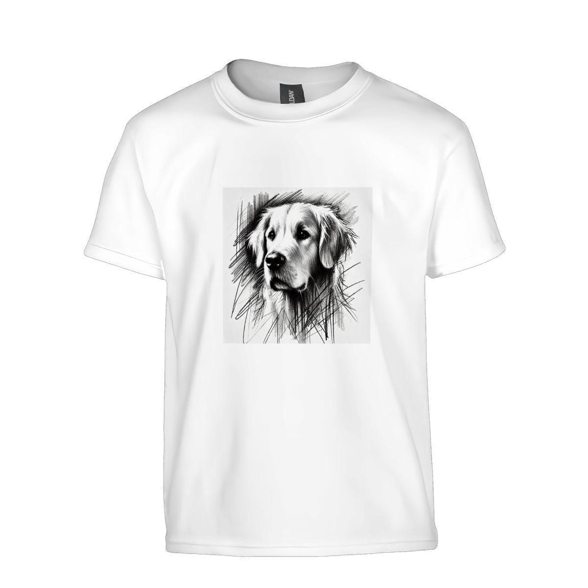 Kids Tee, Fun Golden Retriever Youth T-Shirt, Unique Birthday Gift, Casual Vacation Wear, Original Art Tee, Kid's Fashion, Back To School