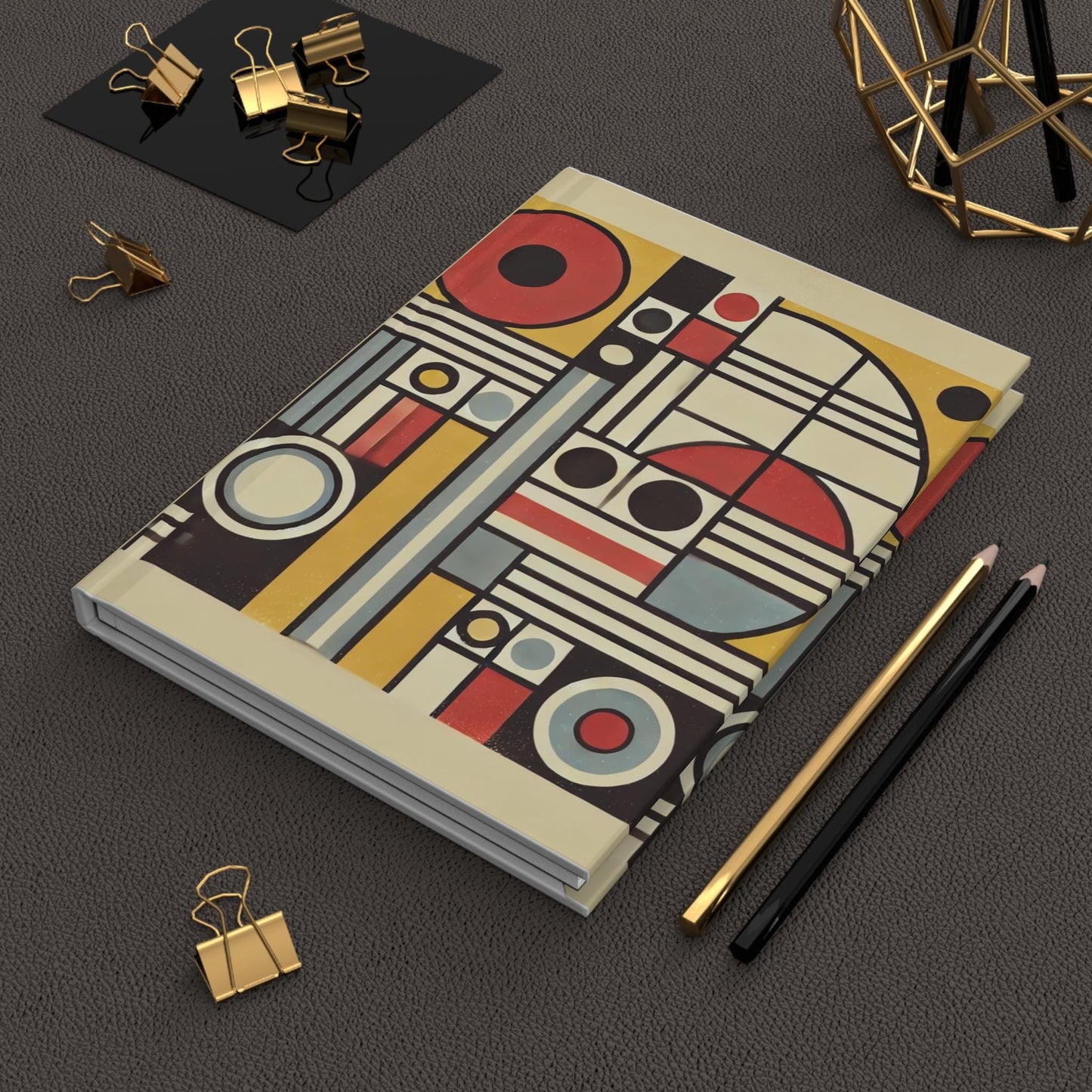 Journal Hardcover, Mid-Century Vintage Charm Notebook, Books Lovers Gift, Retro Matte Diary, Design Lovers Journal, Literature Enthusiast