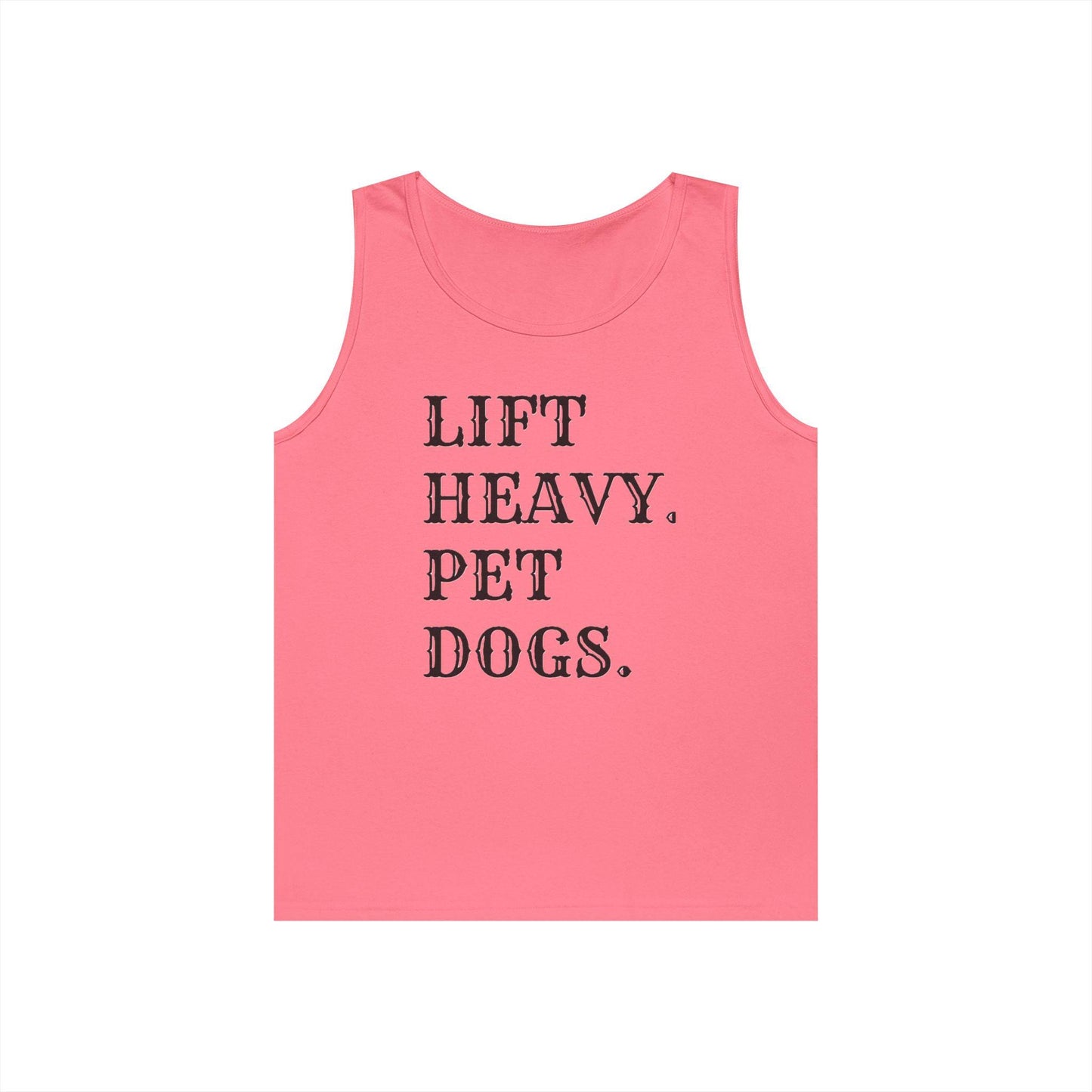 Lift Heavy Pet Dogs Tank Top, Funny Workout Shirt, Dog Lover Gift, Weightlifting Fitness Apparel, Gym Life Tank, Casual Summer Wear