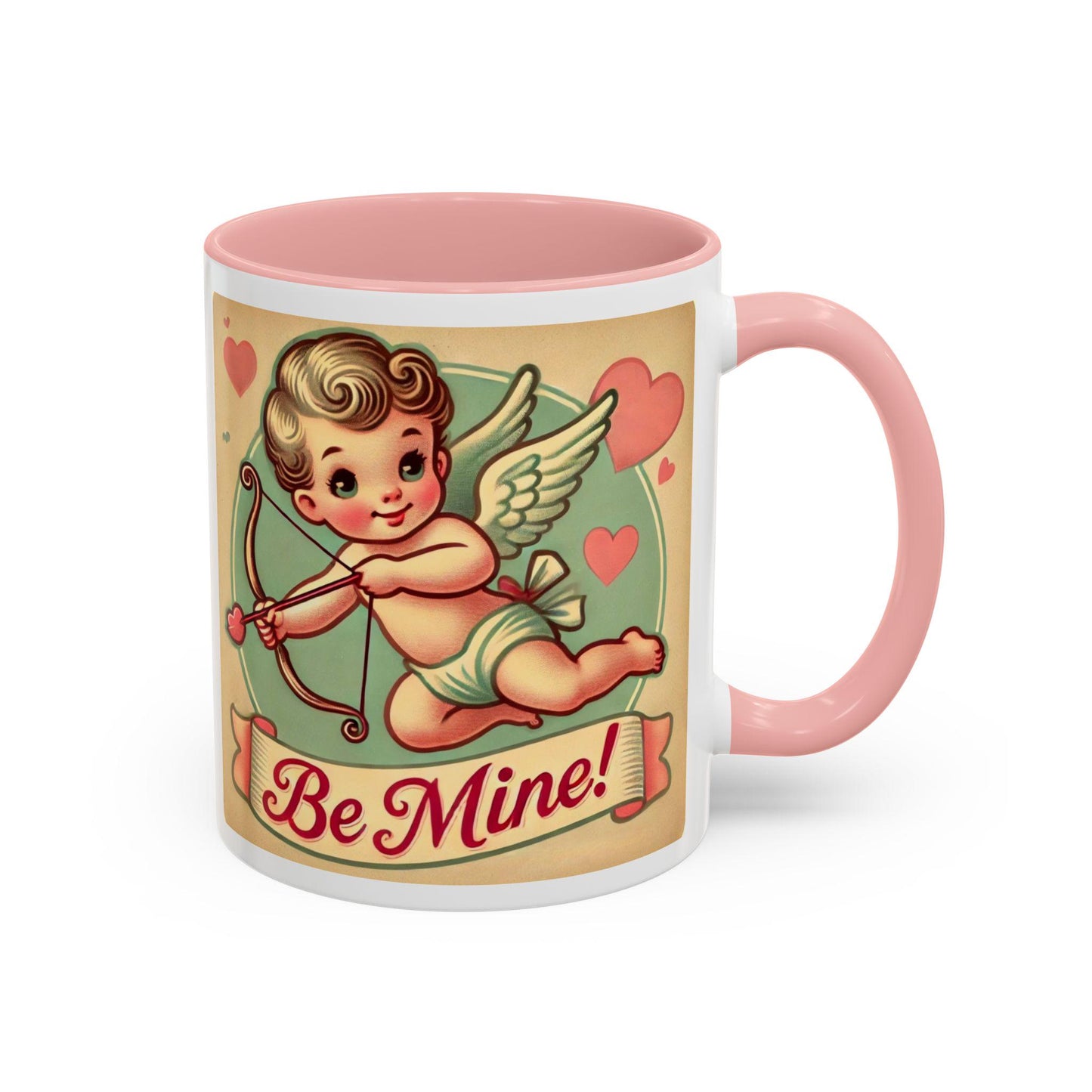 Cute Valentine's Day Gift Coffee Mug (11oz, 15oz), Ceramic Coffee Mug for Girlfriend Boyfriend, Cupid, Valentine Gift, Sweetheart