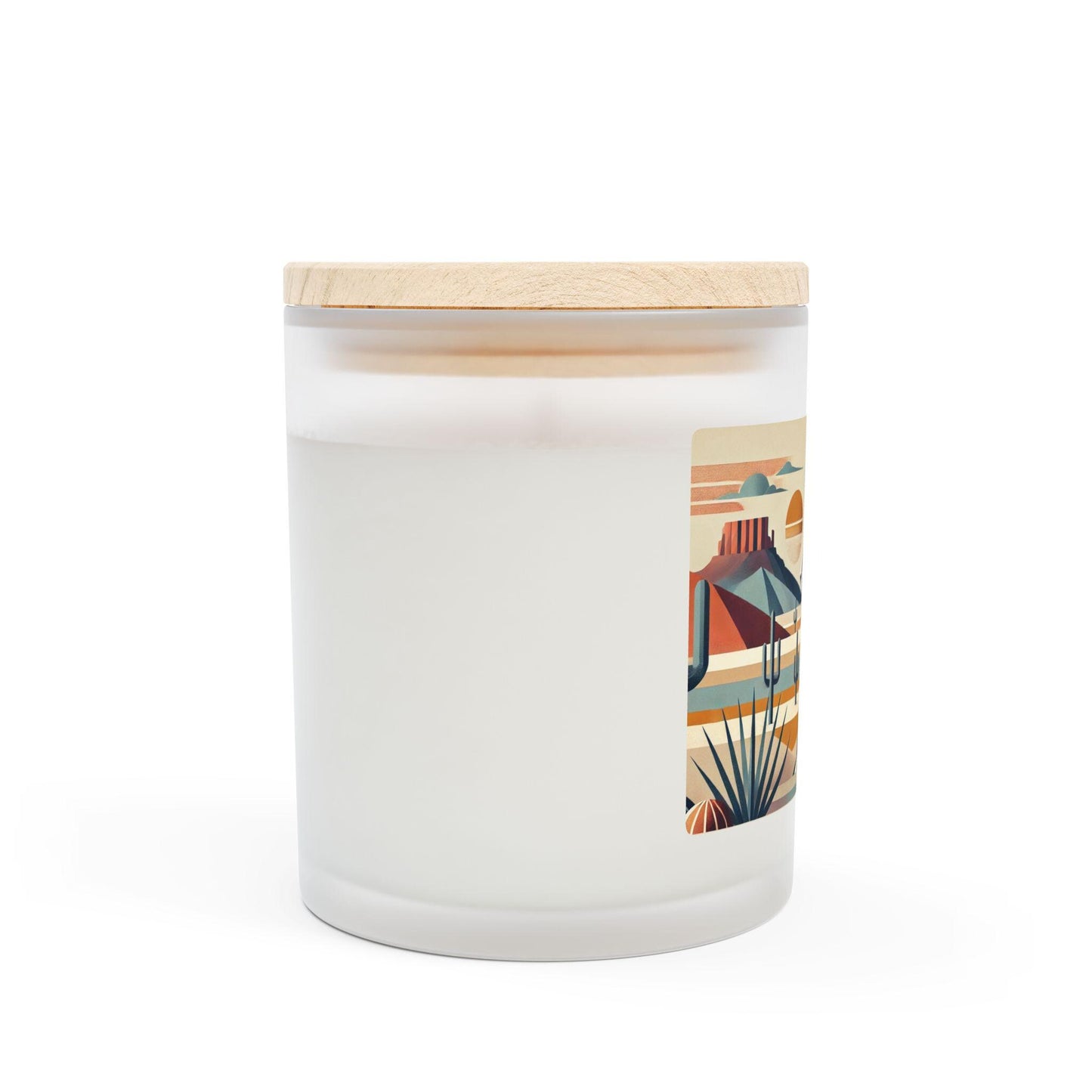 Frosted Glass Candle 11oz, Jackrabbit Modern Southwestern Design, Relaxing Soy Candle, Chic Housewarming Gift, Home Decor, Aromatherapy