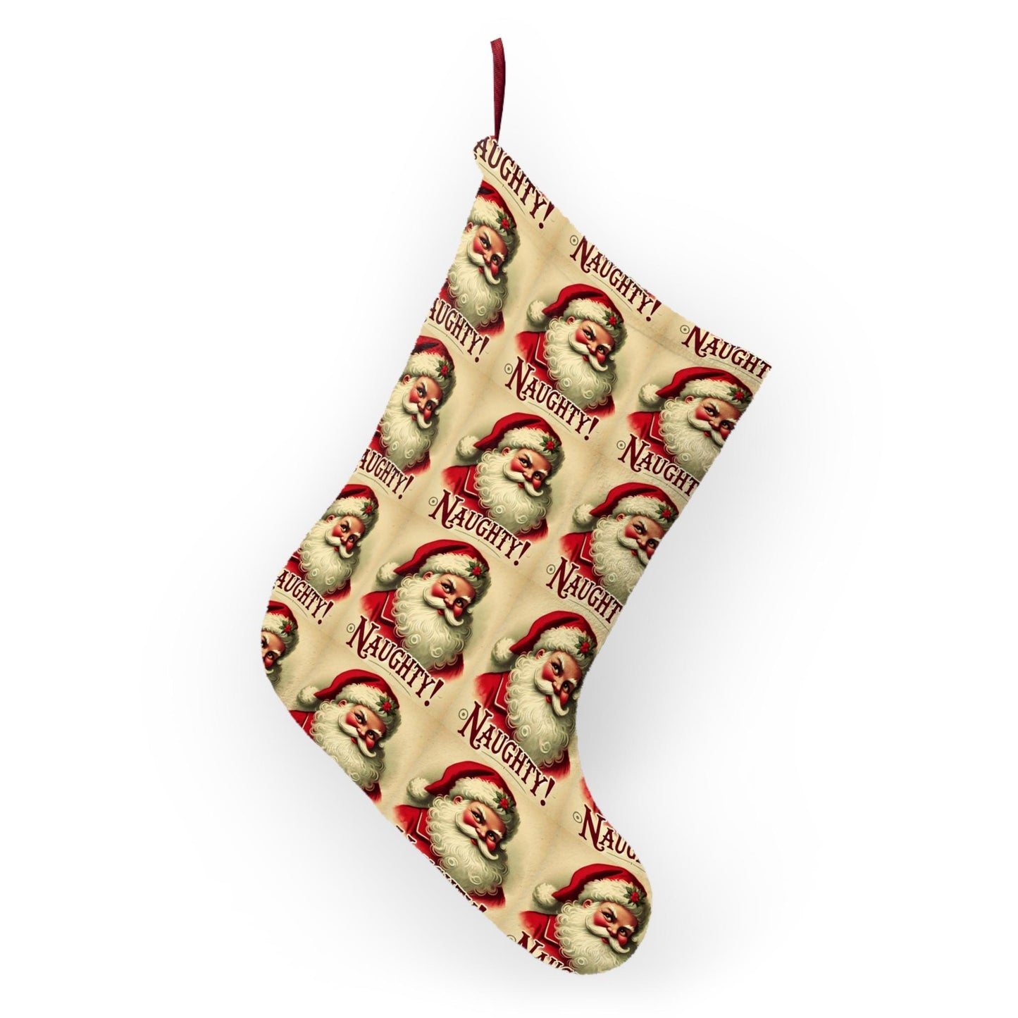 Naughty Christmas Stocking, Funny Stocking for Adults, Lump of Coal, Naughty or Nice