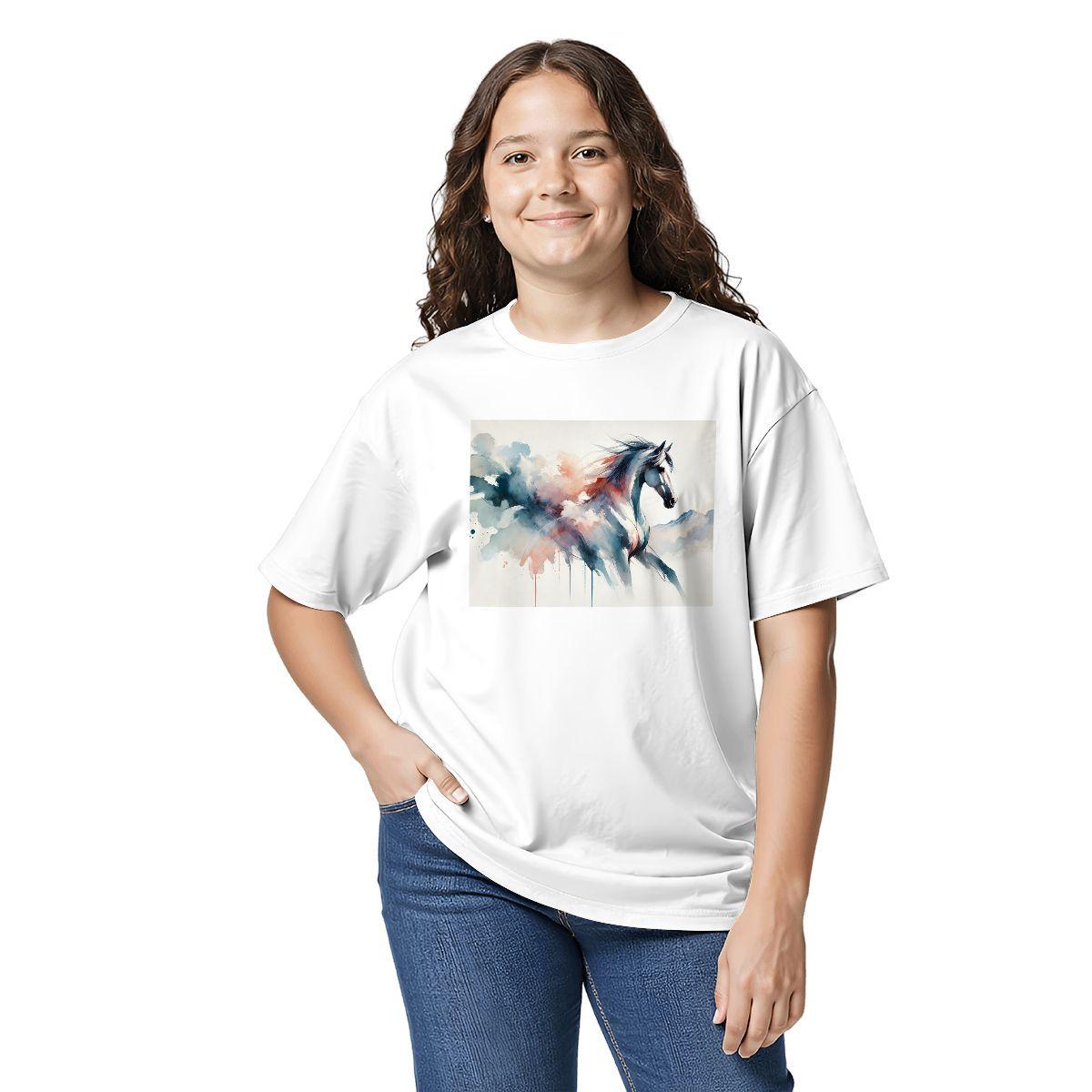 Kids Tee, Fun Horse Youth T-Shirt, Unique Birthday Gift, Casual Vacation Wear, Original Art Tee, Kid's Fashion Design, Back To School