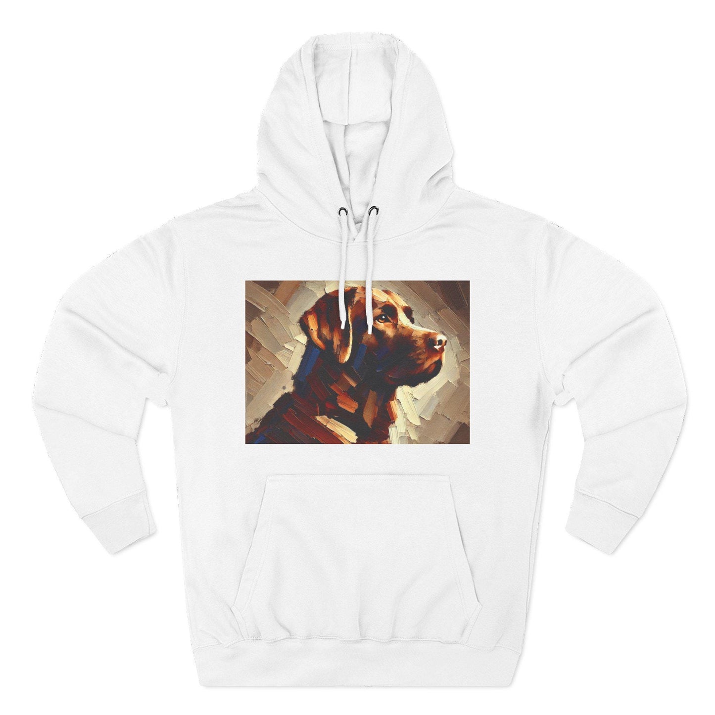 Labrador Retriever Fleece Hoodie, Colorful Pet Lover Apparel, Modern Dog Portrait Sweatshirt, Cozy Birthday Gift Idea, Soft Lab Dog Hoodie