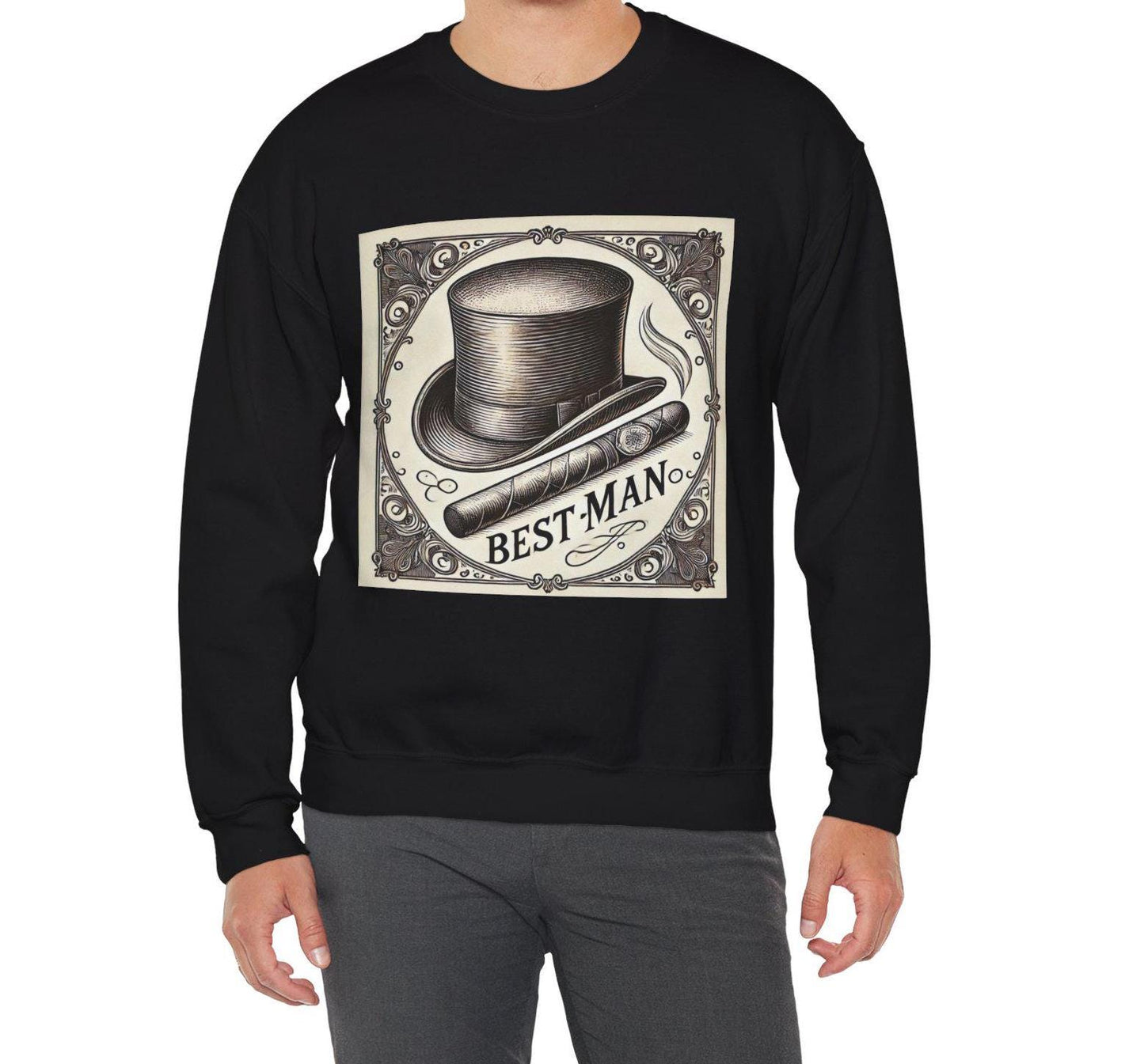 Best Man Sweatshirt Heavy Blend™, Gift for Best Man, Bachelor Party, Wedding Party Gift