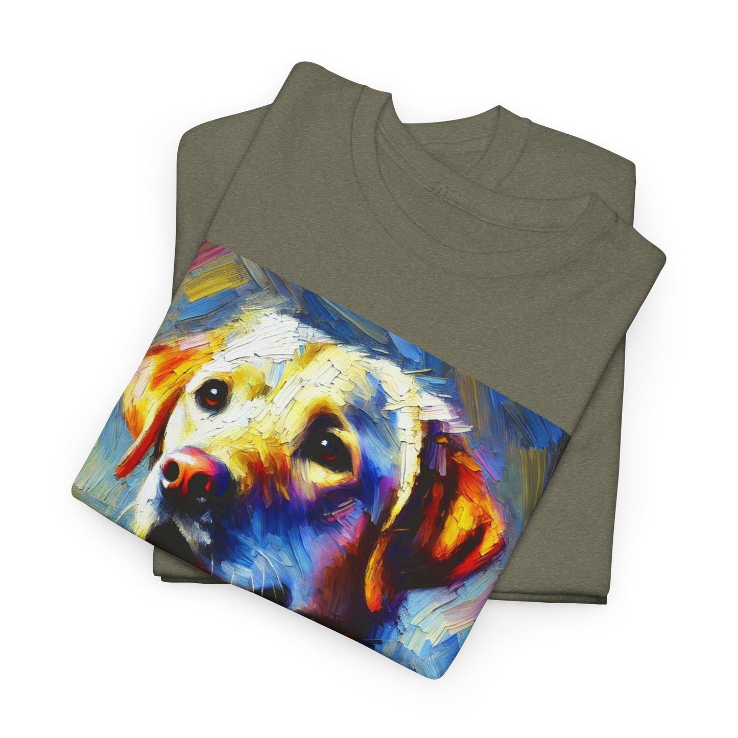 Dog Tee, Labrador Retriever Impressionist Design, Unisex LGBT Dog Lover Gift, Gay Graphic Top, Unisex Heavy Cotton T-shirt, 7 Colors 8 Sizes