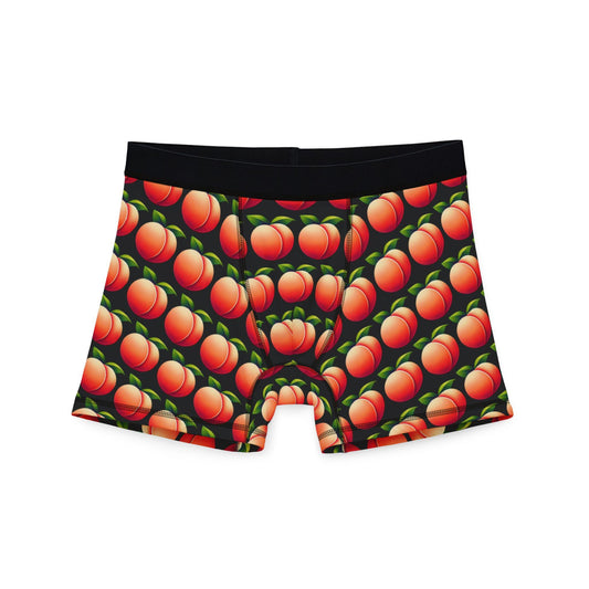 Men's Boxers, Funny Peach Emoji Design, Spicy Gift for Gay Men, LGBT Pride Underwear, Sexy Soft Boxer Briefs, Power Bottom Gift
