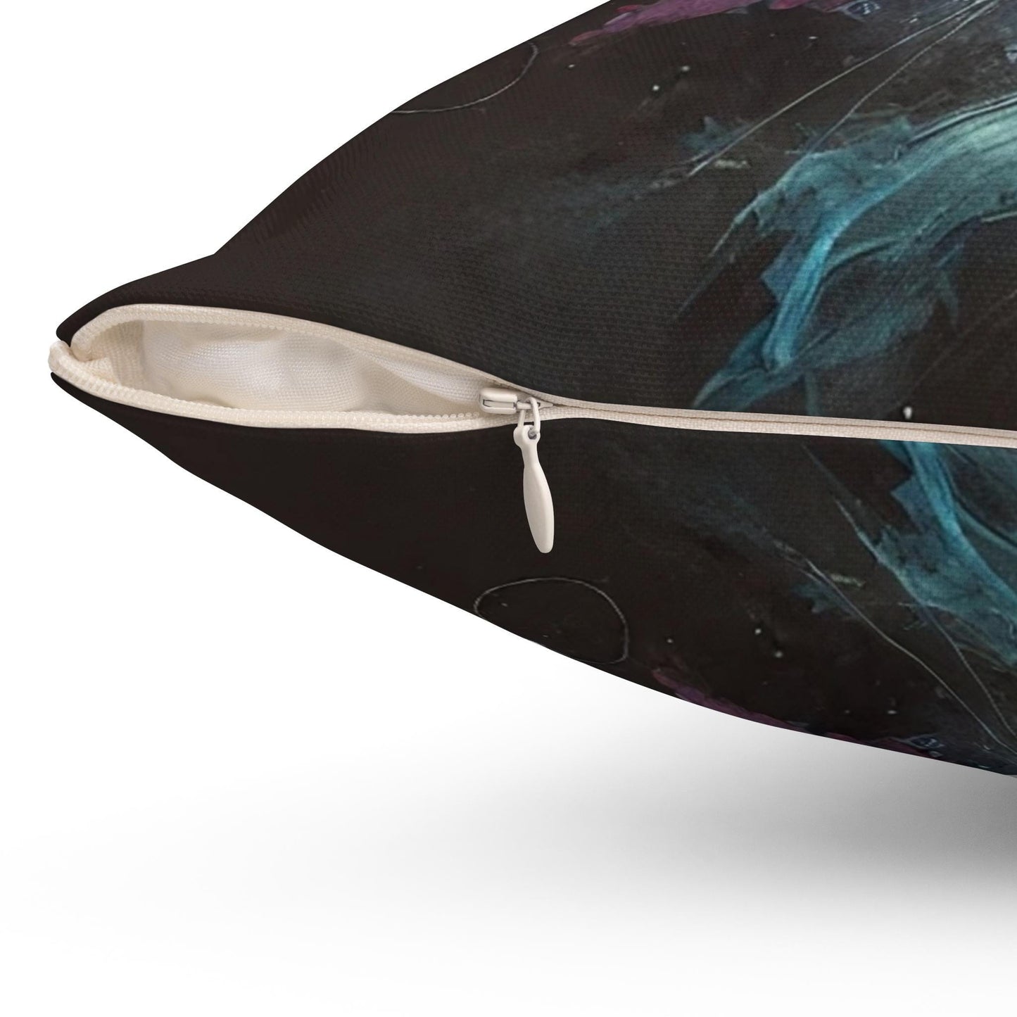 Pillow Modern Abstract Watercolor NightBird 2 Hummingbird Art Design, Posh Housewarming Gift, Soft Throw Pillow, Ethereal Upscale Wall Decor