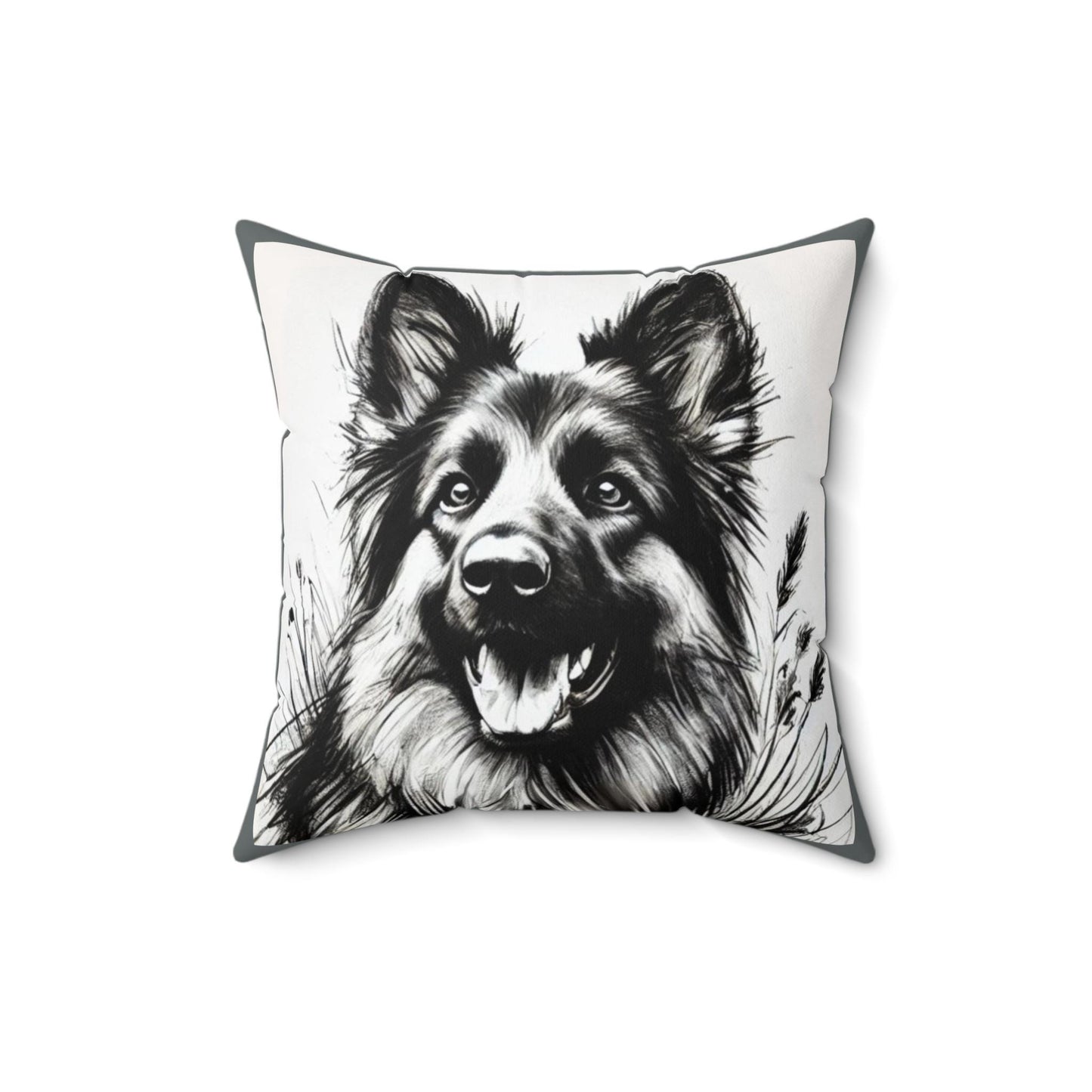 Pillow German Shepherd Modern Art Charcoal Sketch Design, Unique Housewarming Gift, Soft Throw Pillow, Chic Home Decor, Dog Lover Gift