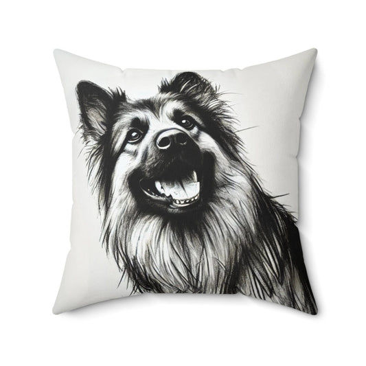 Pillow German Shepherd Modern Art Charcoal Sketch Design, Unique Housewarming Gift, Soft Throw Pillow, Chic Home Decor, Dog Lover Gift
