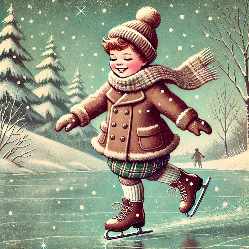 Christmas Unisex Heavy Blend™ Sweatshirt, Let It Snow, Ice Skating, Cute Gift for Partner