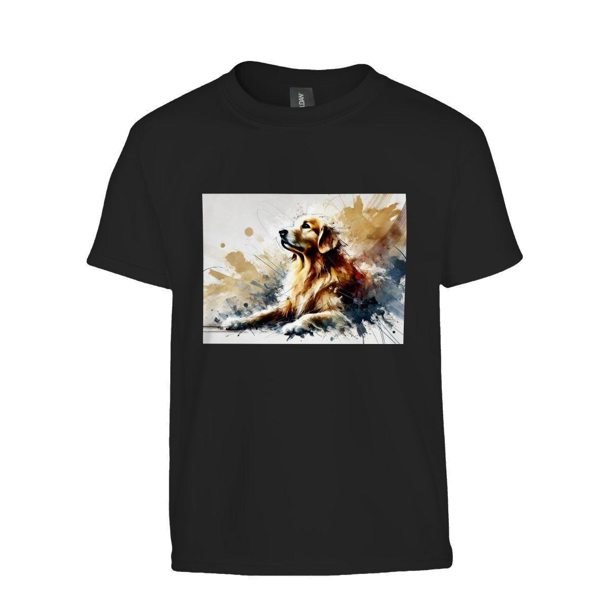 Kids Tee, Fun Golden Retriever Youth T-Shirt, Unique Birthday Gift, Casual Vacation Wear, Original Art Tee, Kid's Fashion, Back To School