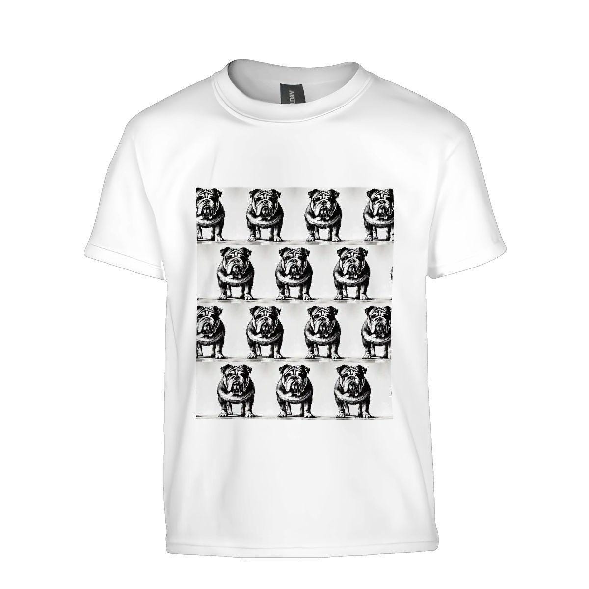 Kids Tee, Fun Bulldog Youth T-Shirt, Unique Birthday Gift, Casual Vacation Wear, Original Art Tee, Kid's Fashion Design, Back To School