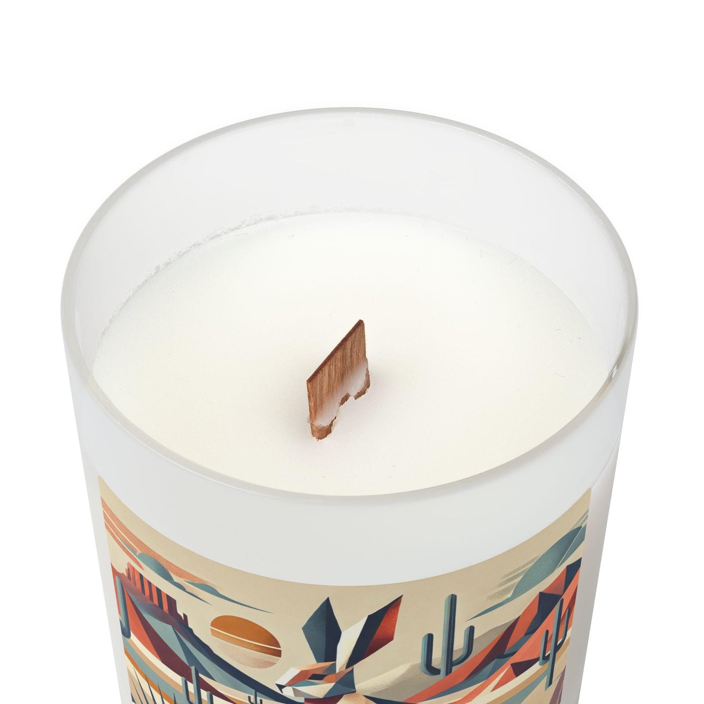 Frosted Glass Candle 11oz, Jackrabbit Modern Southwestern Design, Relaxing Soy Candle, Chic Housewarming Gift, Home Decor, Aromatherapy