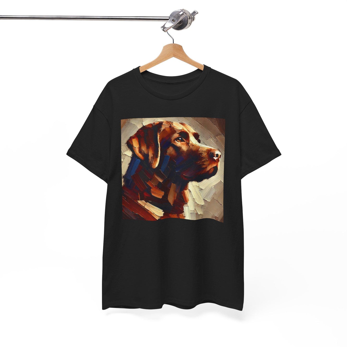 Dog Tee, Labrador Retriever Impressionist Design, Unisex LGBT Dog Lover Gift, Gay Graphic Top, Unisex Heavy Cotton T-shirt, 7 Colors 8 Sizes