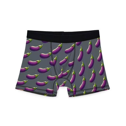 Men's Boxers, Funny Eggplant Emojis Design, Spicy Gift for Gay Men, LGBT Pride Underwear, Sexy Soft Boxer Briefs, Gay Man Top Gift