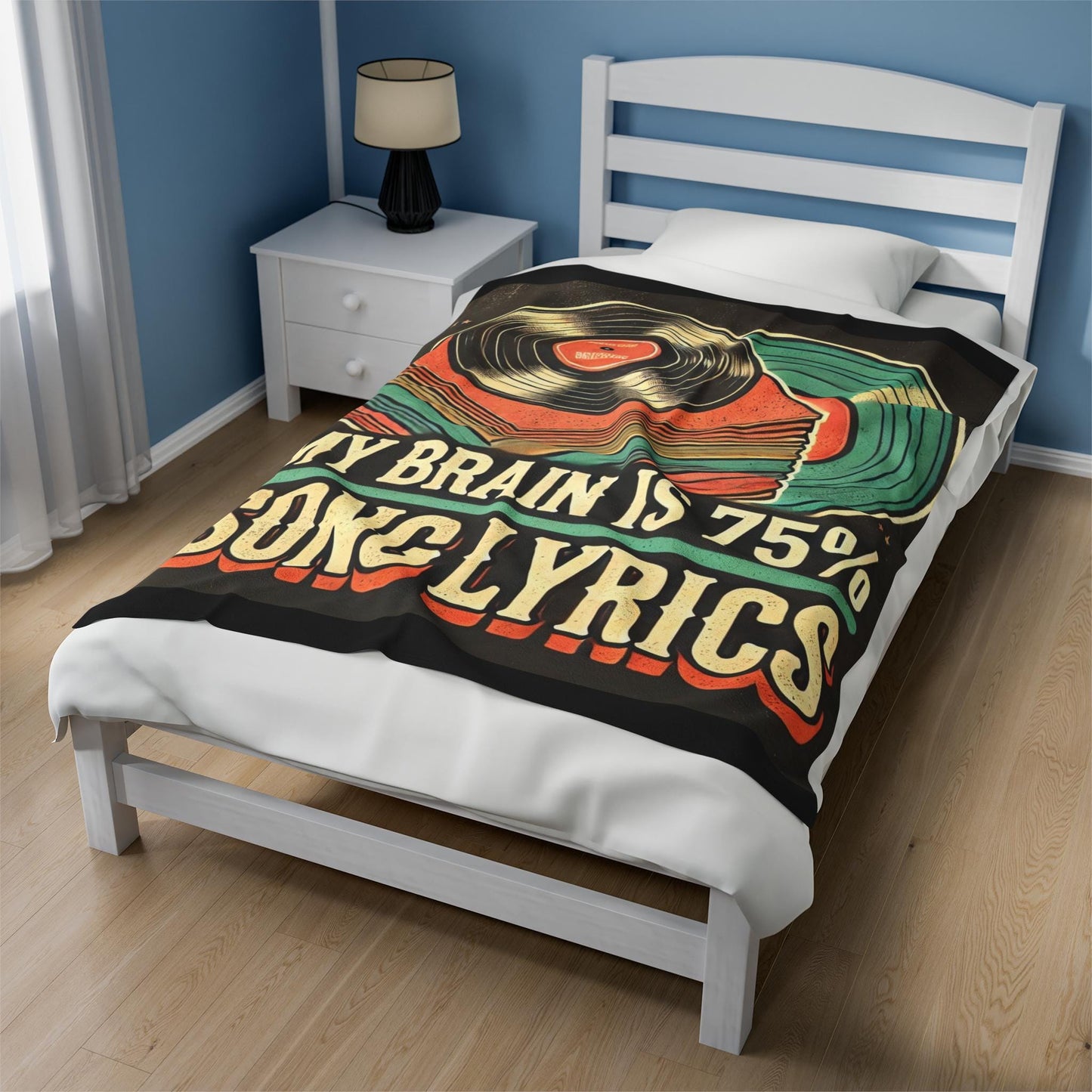 Plush Blanket, Funny Song Lyrics, Fleece Throw, Housewarming Gift, Mid-Century Theme, Warm Bedding, Home Decor, Audiophile Gift