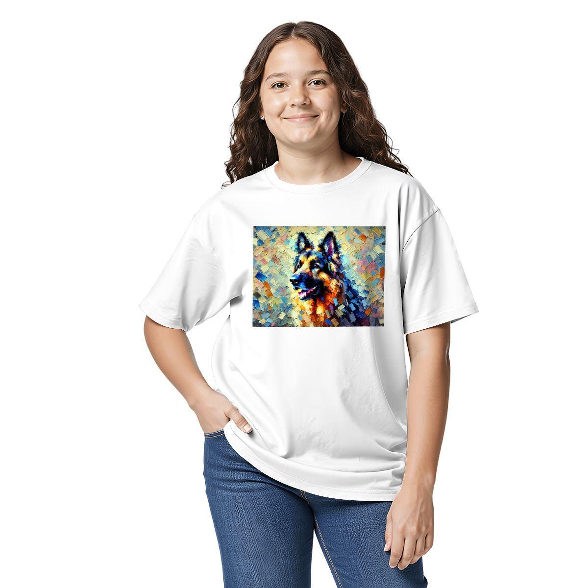 Kids Tee, Fun German Shepherd Youth T-Shirt, Unique Birthday Gift, Casual Vacation Wear, Original Art Tee, Kid's Fashion, Back To School